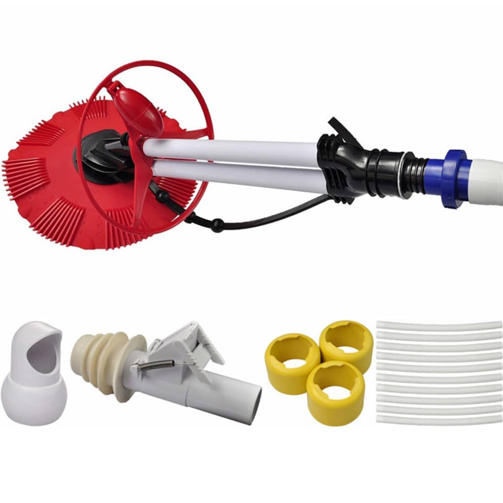 Limpiador automático de piscinas para limpieza de suelos, aspiradora de suelo totalmente automática con manguera de 8 m, adecuado para bombas de filtro de 0,5 HP hasta 1,5 HP, fácil
