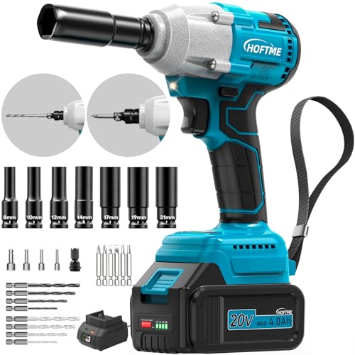 HOFTME 3in1 コードレス電動工具 インパクトレンチ ドリルドライバー...