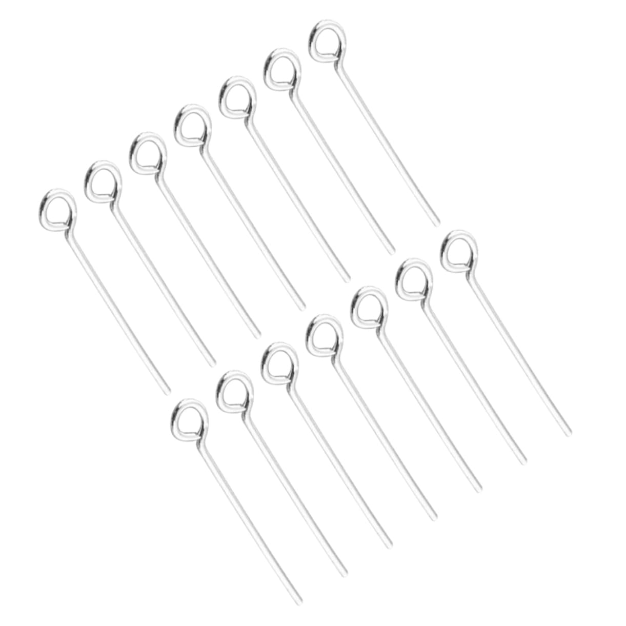 Homoyoyo Stainless Steel Open Eye Pins 200pcs for DIY Jewelry Jewelry Making Accessories