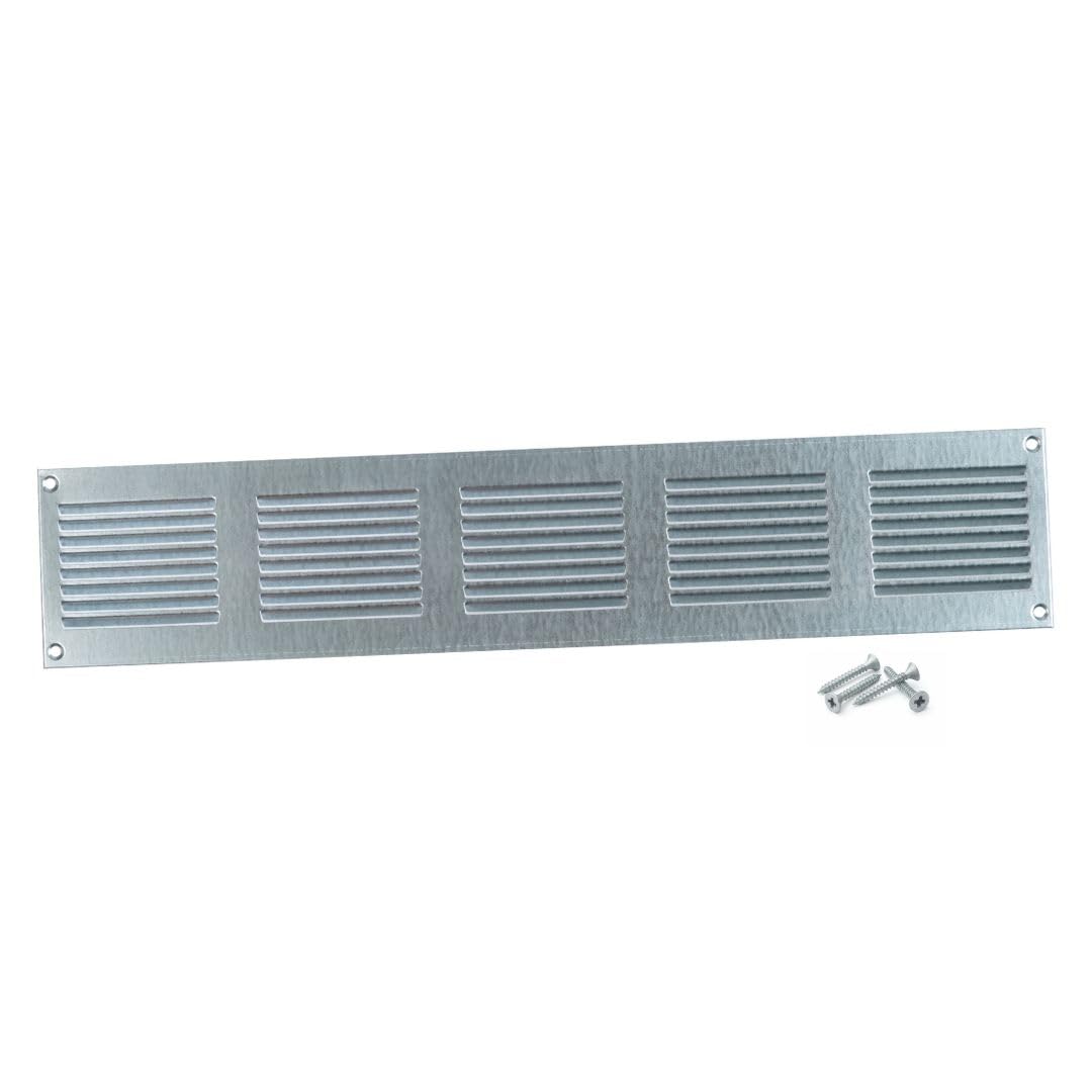 Steinberg14 Galvanised Steel 500X100mm Air Vent Cover With Insect Mesh - 20X4 Inch Ventilation Grille - Air Vent Register For Walls And Ceilings - Ventilation Cover For Outdoor And Indoor