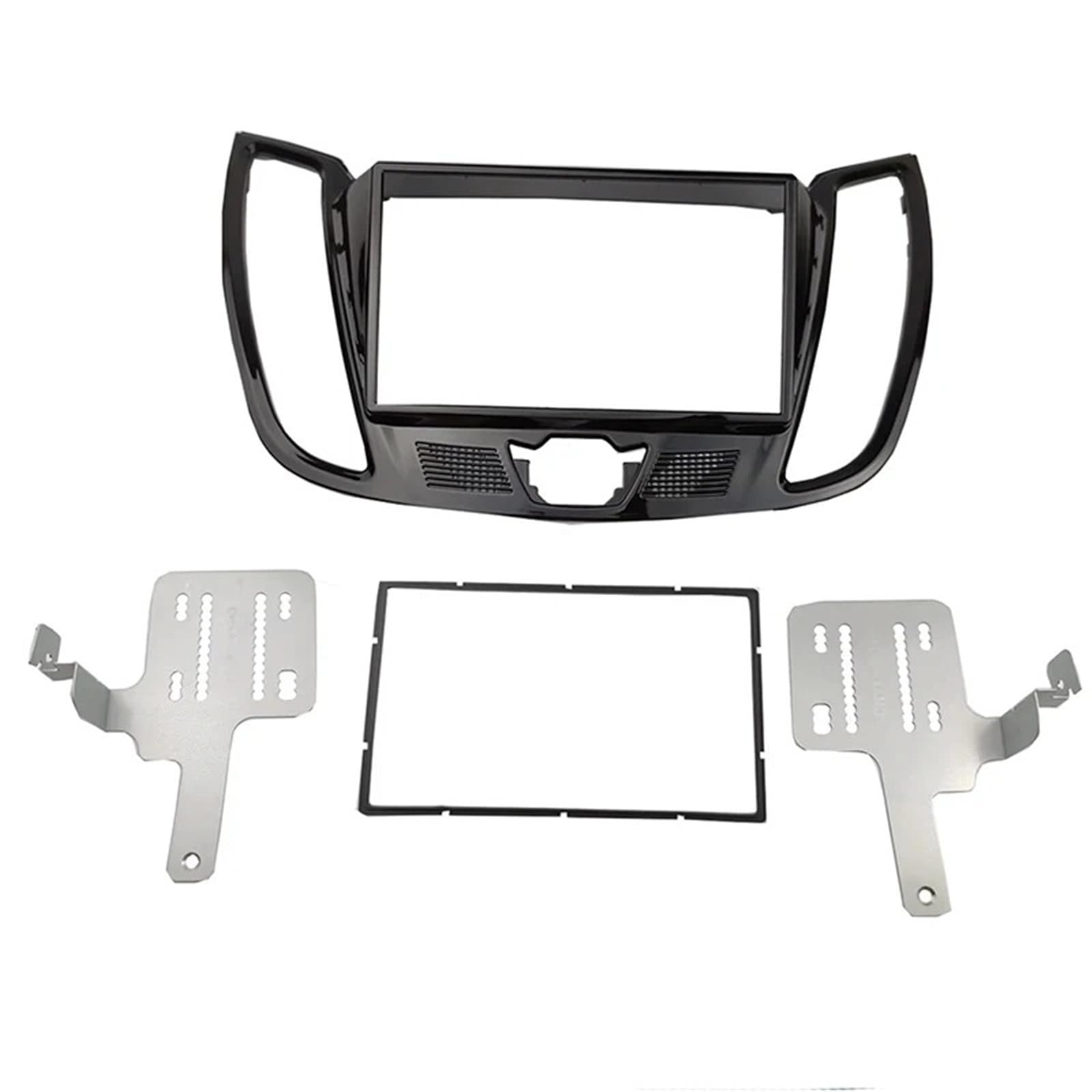 Fascia Marco Radio Coche Doble Marco Radio 2 DIN Estéreo GPS Reproductor DVD Panel Envolvente Audio Fascia para Ford para C-MAX 2010+ para Kuga 2013+ para Escape 2012+