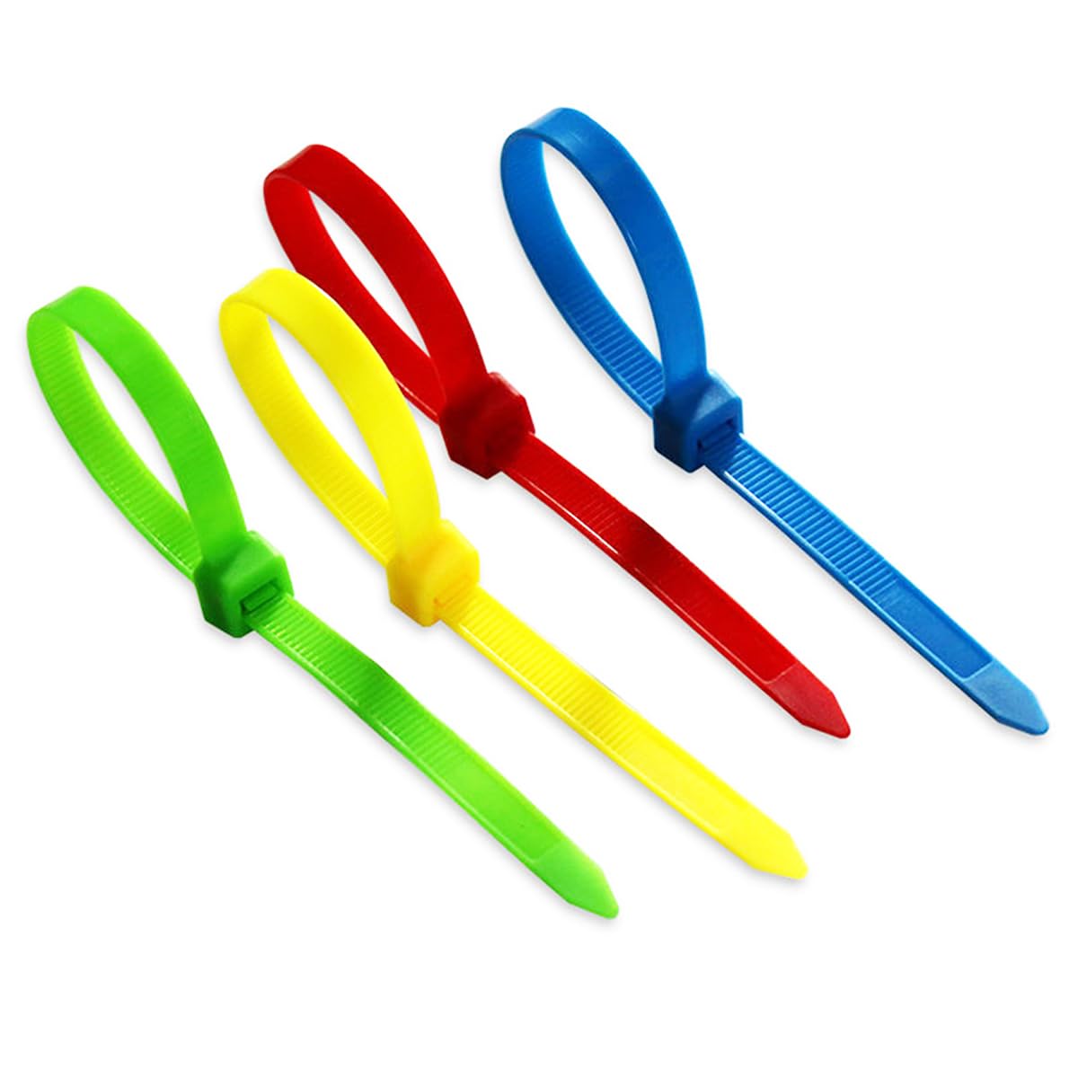 Kabelbinder Selbstschließend – 300 Mm Lang, 4,6 Mm Breit – 100 Stück Grün – Aus Nylon PA66 – Für Heimwerker & Garten