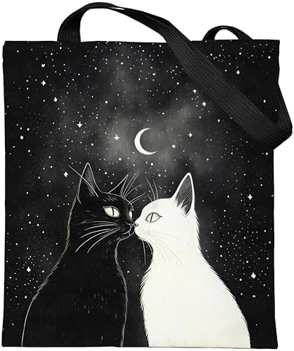 Tote Bag Gatos - Bolso Bandolera Mujer con Cremall...