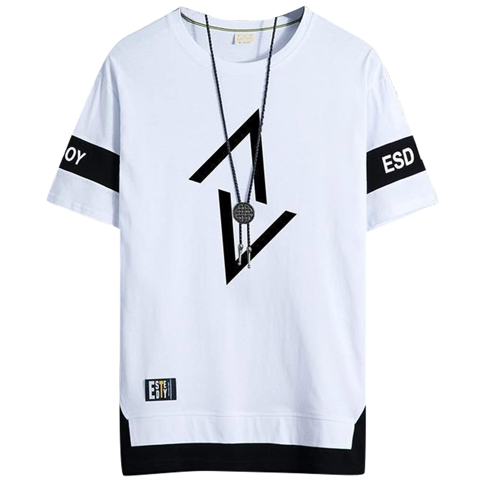 KENAIJING Maglietta da Uomo, Maglietta Girocollo a Maniche Corte T Shirt