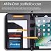 rooCASE iPad Pro 12.9 Case - Premium Leather Executive Portfolio Case - Detachable iPad Sleeve with Stand, Document and Card Holder, Apple Pencil Sleeve for iPad Pro 12.9-inch Tablet 2017/2015, Black