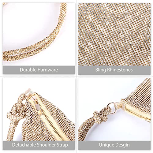 Rhinestone Purse Sparkly Evening Bag Silver Clutch Purses For Women Evening, Cross Body Handbags For Party Prom Club Wedding #TOP7