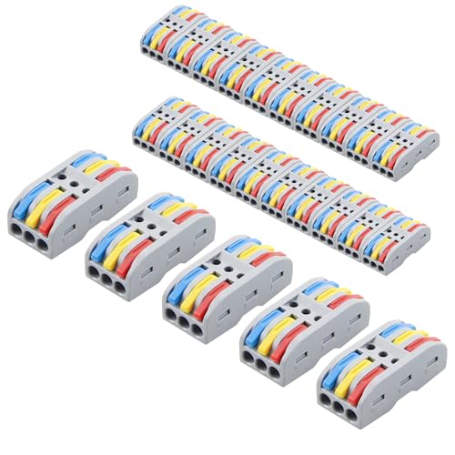 Image of ALITOVE 25pcs Lever Wire Connectors 3 Port Quick Wire Connector 3 in 3 Out