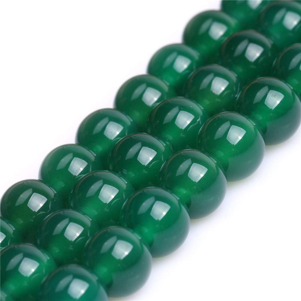 Natural Green Agate Gemstone Semi Precious Round 10mm Loose Beads for Jewellery Making DIY Bracelet Necklace Crafts 15'' - Image 3