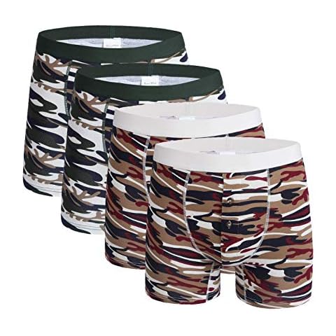 Kliy Calzoncillos de Algodón Camuflaje para Hombre (Pack de 4) Cover