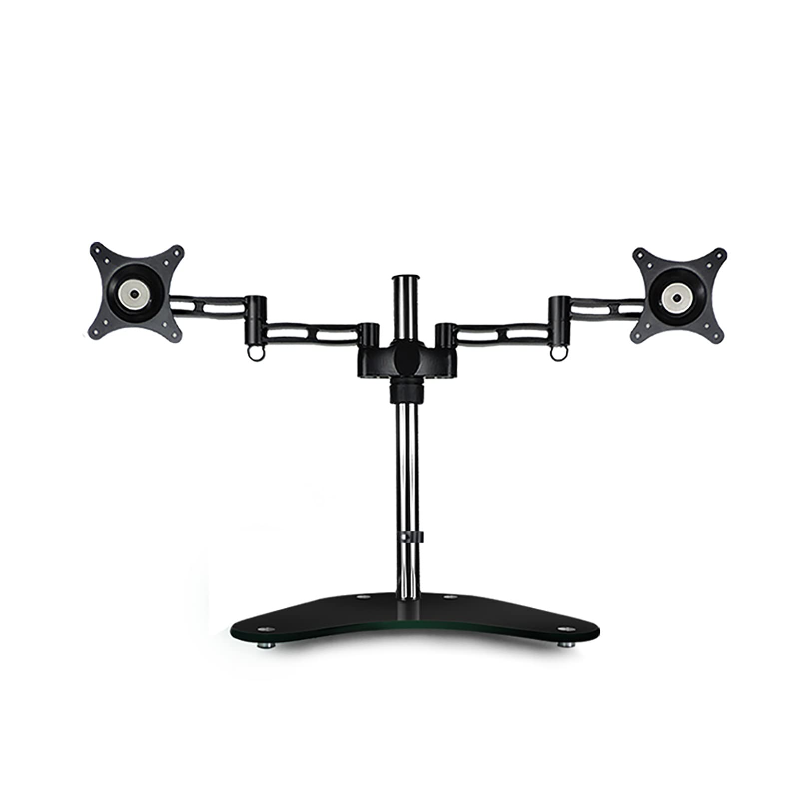 asdchZen Monitor Mount,Monitor Arm With Tempered Glass Base And Wire Management,Monitor Stand Mount Fits 15-27Inch Computer Screen,Max 100X100Mm