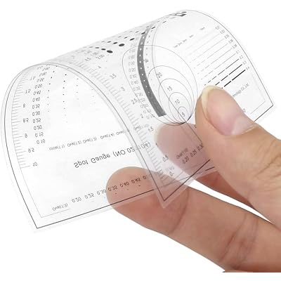 Microscope Kit Spot Gauge Comparison Card Ruler Point Dot Line Gauge Diameter Line Width Thickness Micrometer Microscope Lens Adapters