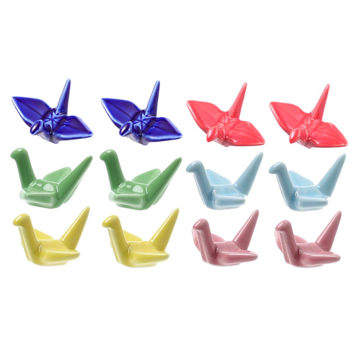 MRKU Chopstick Rest Chopsticks Holders Restaurant 12pcs Spoon Stand Calligraphy Tableware Stands Japanese Spoon Pottery