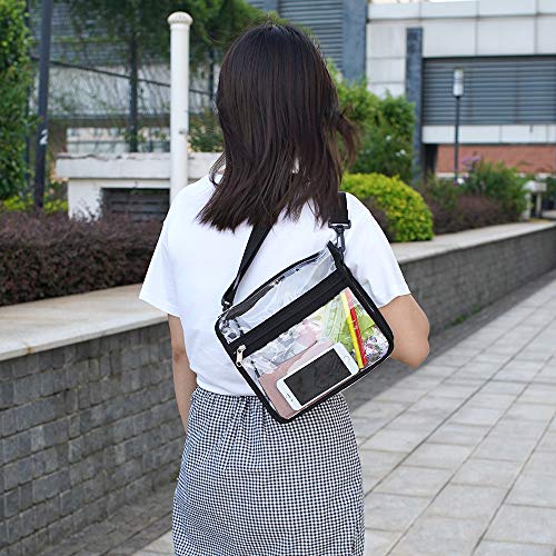Edraco Clear Crossbody Purse Bag - Stadium Approved, Gym Clear Shoulder Tote Bag With Front Pocket And Adjustable Strap For Women, Men #TOP2