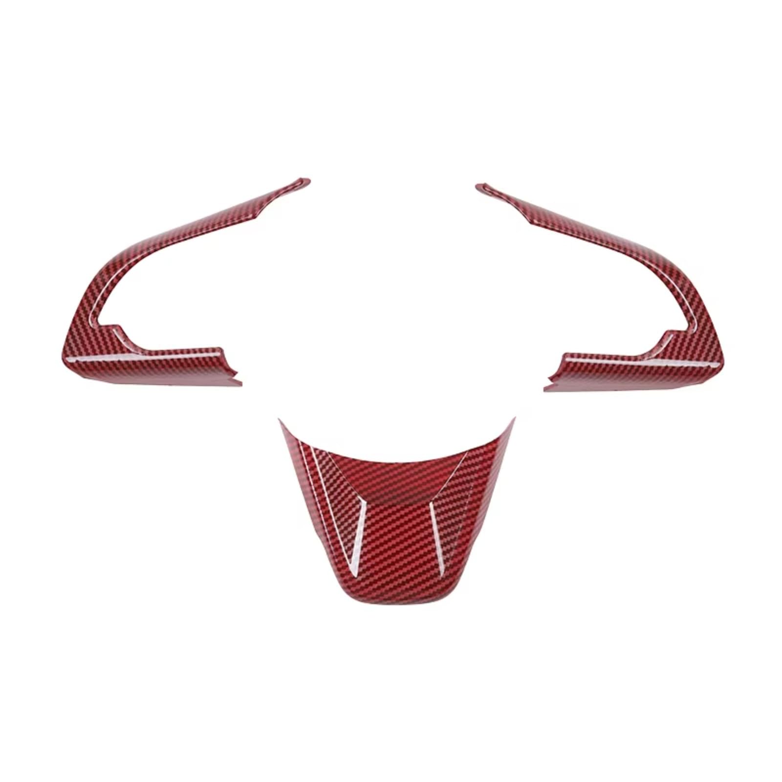 Car Interior Moulding Trim for Suzuki for Jimny 2019 Up Interior Stickers Car Accessories Auto Steering Wheel Decoration Pannel Covers ABS Trim(Carbon Fiber red)