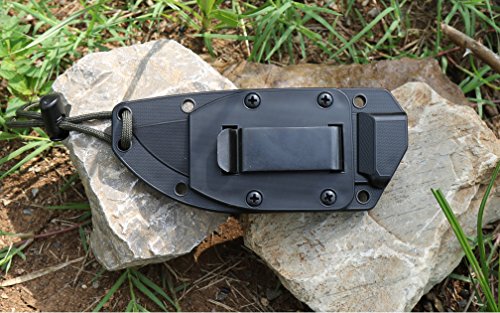Image of ESEE 4P Survival Knife - Field Tested Fixed Blade Knife with Molded Polymer Sheath & Clip Plate, Full Tang, Plain Edge - Durable Outdoor Camping Blade with Sheath for Survival