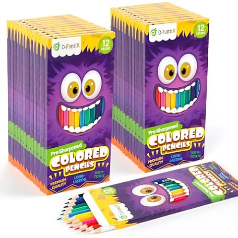 D-FantiX 288 Count Coloured Pencils Set Cover