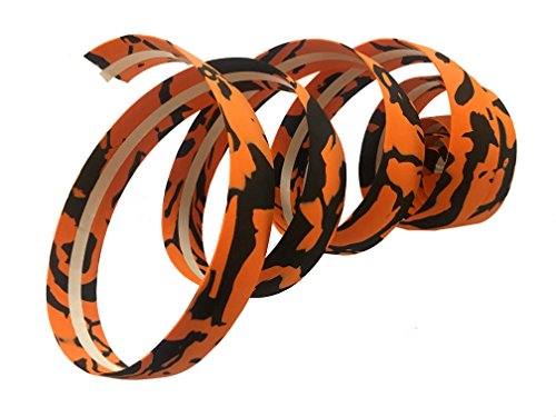 DEERU Camouflage Bicycle Bar Tape Handlebar Tape Bar Wraps - 2 Rolls per Set (Orange & Black) - Thumbnail 2