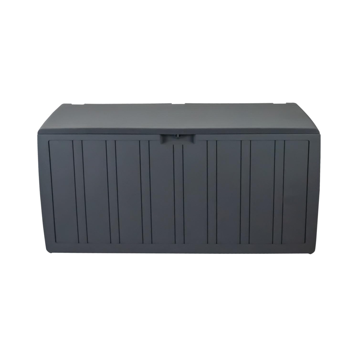 THINIA HOME Baule esterno in resina per giardino, terrazza o balcone, cassapanca impermeabile per oggetti e giocattoli, 270 litri, 117 x 45,5 x 57 cm