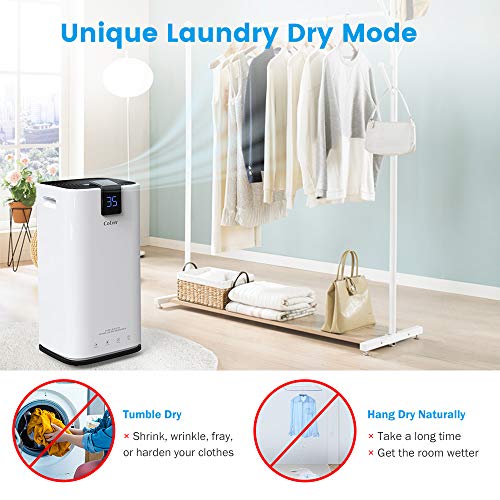 COLZER 4,000 SQ FT Home Dehumidifiers for Basements & Large Rooms, 70 Pints Large Removal Capacity with 7.4-Pint Water Bucket & Continuous Drain Hose for Self-draining - Thumbnail 7