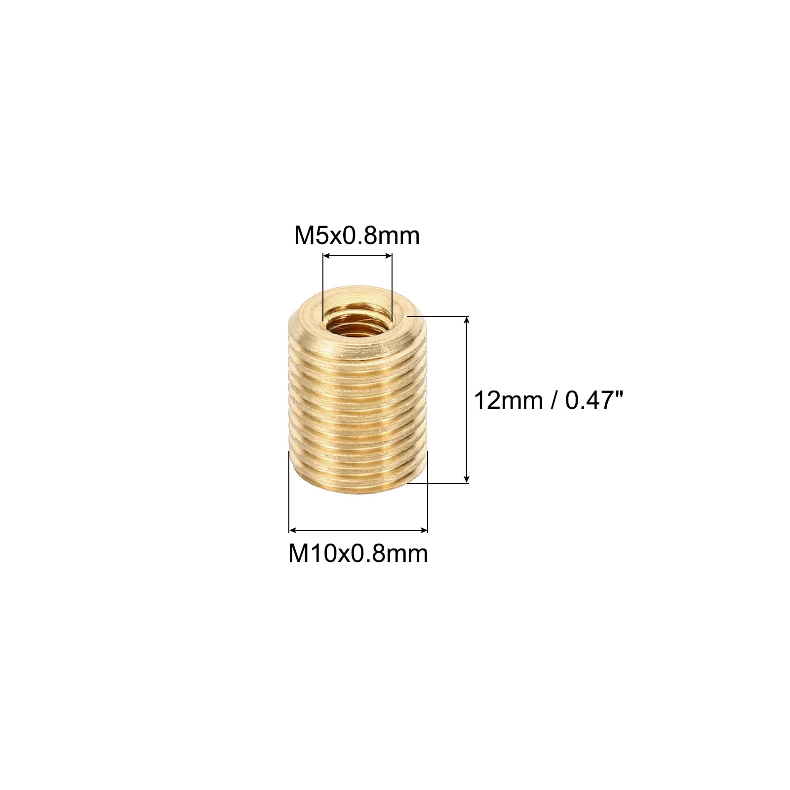 PATIKIL M10xM5x12mm Thread Reducing Nuts Insert - Image 2