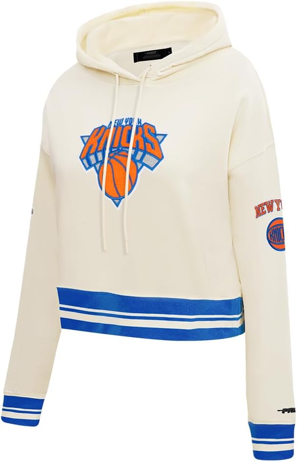 Pro Standard Womens NBA Retro Classics Brushed Back French Terry Cropped Pullover Hoodie