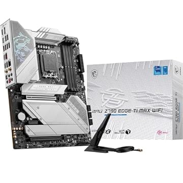 MSI Placa-mãe MPG Z790 EDGE TI MAX WiFi, ATX - Suporta processadores Intel Core de 14ª, 13ª e 12ª geração, LGA 1700-90A SPS VRM, DDR5 Memory Boost 7800+MHz/OC, PCIe 5.0 e 4.0 x16, 1 x M.2 Gen5,