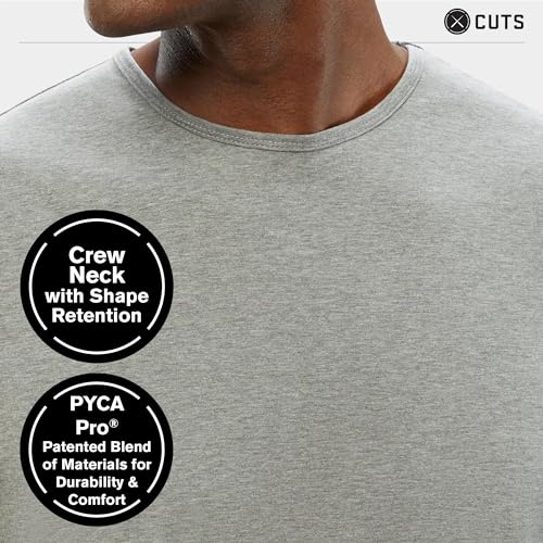 Clothing Men's Premium AO Crew Neck Casual Short Sleeve T-Shirt | Classic Curve Hem | PYCA Pro Soft Fabric3