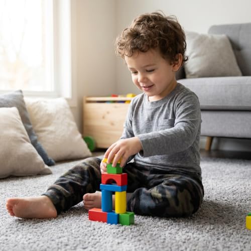 Image of Toddler Boys Warm Fleece Lined Microfleece Pants, 2-6 Years