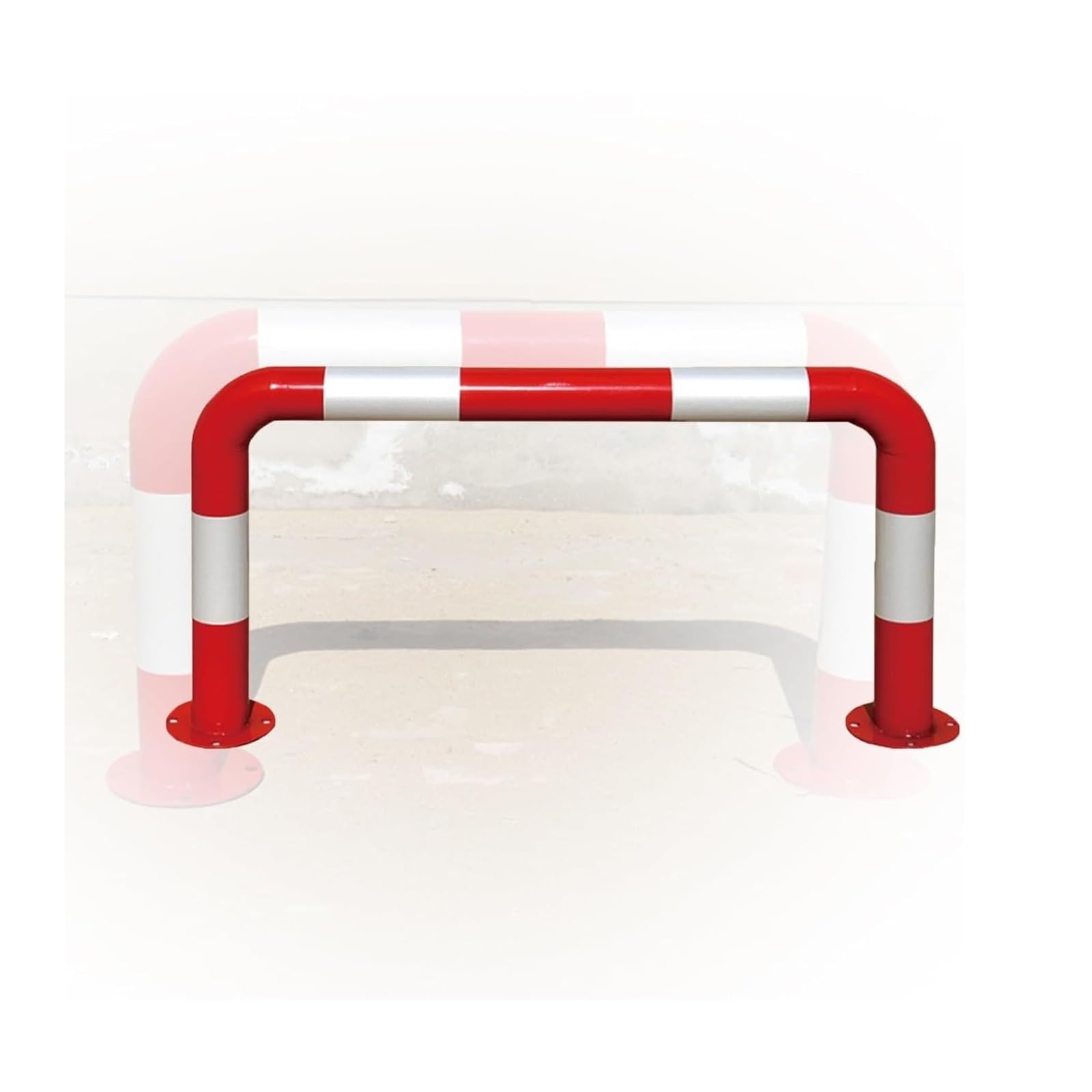 CWCQGH U Shape Security Bollards Steel Traffic Warning Posts For Driveway, Garage (100x50cm)