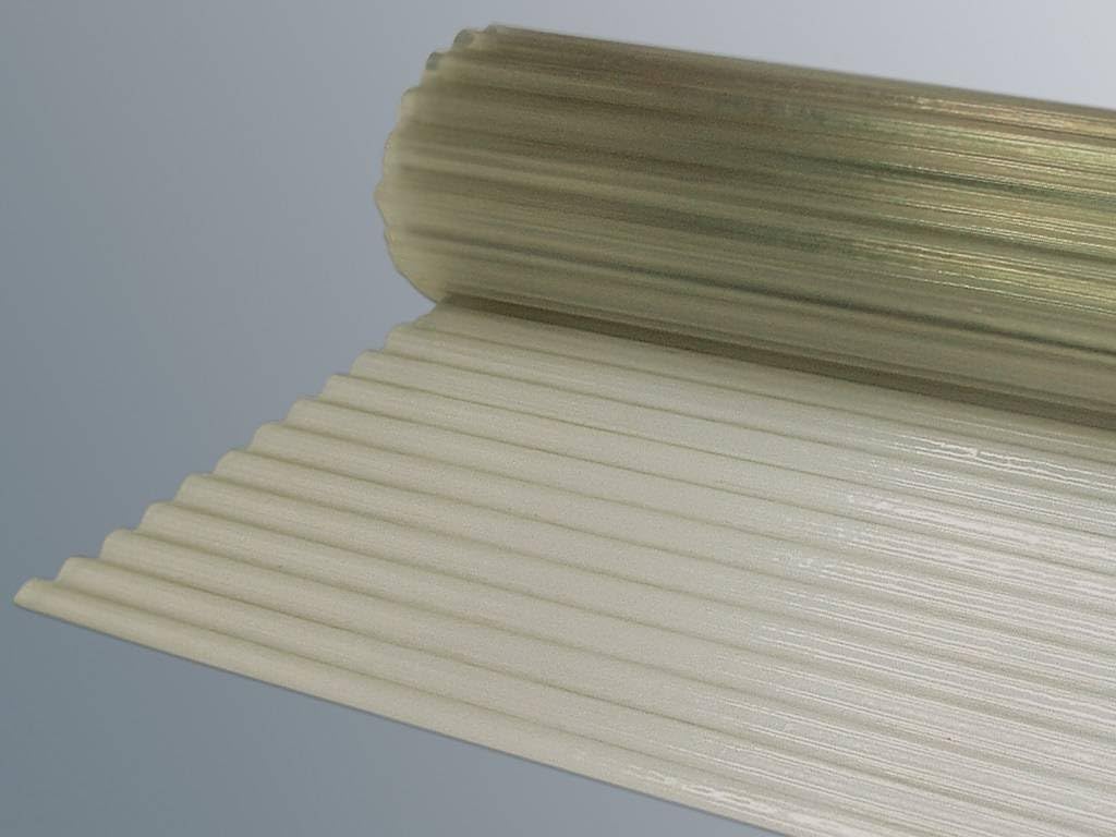 Lichtbahn Polyesterwellbahn Wellpolyester aus Polyester 0,8kg - 1,2kg je m² natur-transparent, gewellt, 76/18 Wellbahn, 0.8 bis 1.2 KG pro m² 2,5m x 6m (BxL)