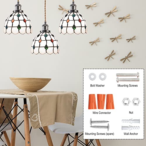 Image of Industrial Mini Pendant Light Kit, E26 Socket Pendant Hanging Light, Hemp Rope Vintage Hanging Pendant Light Cord, Adjustable Pendant Lights Ceiling Mount Kitchen Island Farmhouse