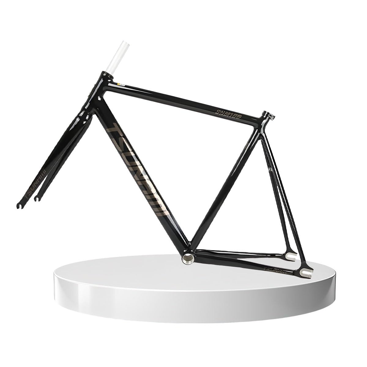 Fixed Gear Fahrrad Rahmen 49CM 52CM 55CM 58CM 700C Aluminium Rahmen Und Gabel Schnellspanner Rahmen 4 Größen C Bremse Fahrradrahmen(Black A,XL/58CM) Auto & Motorrad