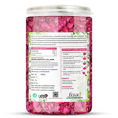 Image of BRALCON Herbal Tea Combo Pack - Hibiscus Flower Tea, Butterfly Pea, Rose, Lemongrass - 400g (100g x 4) | Premium | Antioxidant