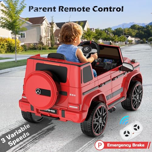 Image of ANPABO 12V 7AH Licensed Mercedes-Benz G63 Electric Car for Kids, Red