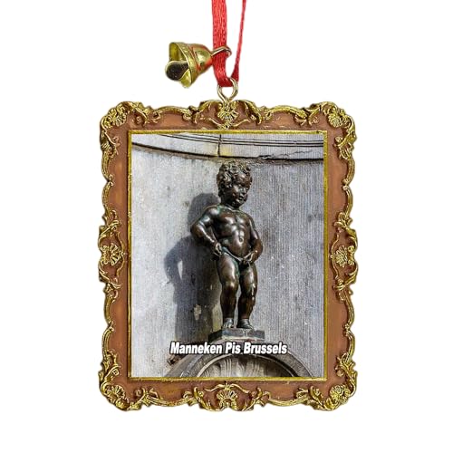 Manneken PIS Bruxelles Belgique Souvenir de voyage Décoration de sapin de Noël à suspendre Décoration de fête de Noël