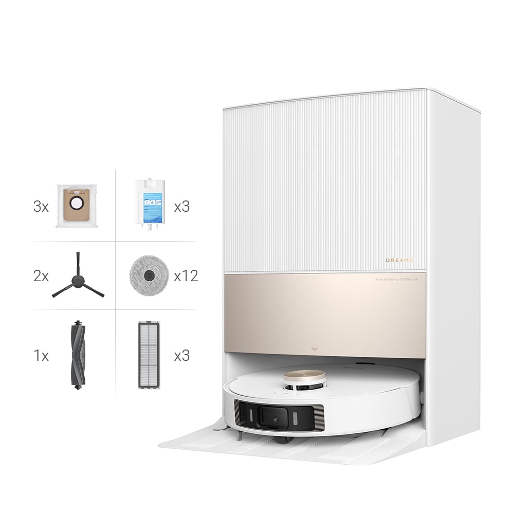 dreame L20 Ultra Complete Robot Vacuum with Mop, 7000Pa Robot Vacuums with MopExtend™ Technology,AI Obstacle Avoidance, Auto Mop Washing, Self-Hot Air Drying, Clean Genius for Hard Floor&Carpet