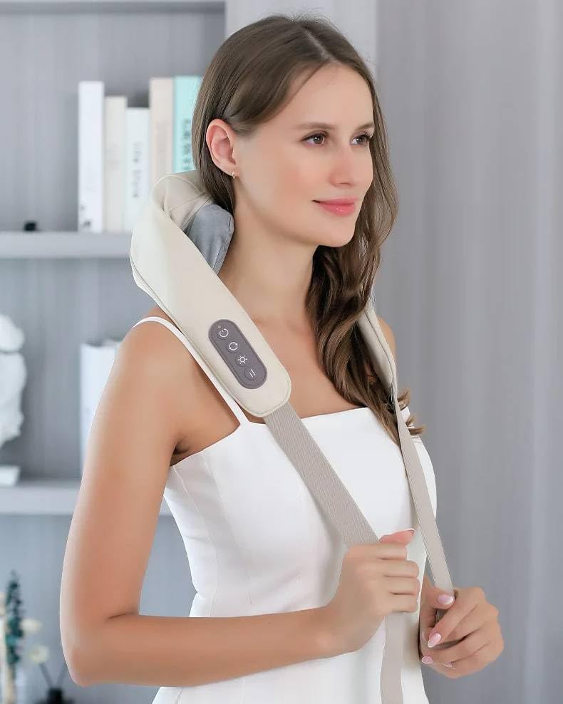 NEVENUE - Shiatsu Relax Massager | Electric Full-Body Deep Tissue Massage Machine for Neck, Shoulder, Back, Arms, Legs & Muscle Pain Relief | Portable & Rechargeable NEVENUE - Shiatsu Relax Massager | Electric Full-Body Deep Tissue Massage Machine for Neck, Shoulder, Back, Arms, Legs & Muscle Pain Relief | Portable & Rechargeable