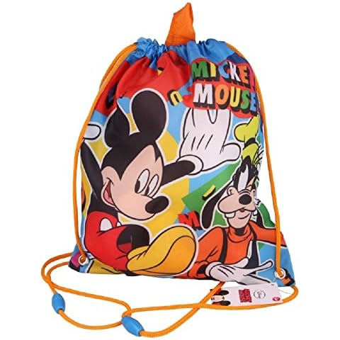 Mickey Mouse - Kinder Turnbeutel Unisex | Kindergarten, Krippe, Reise, Sport | geeignet als Gymsack, Rucksack, Spieltasche, Sportbeutel Cover