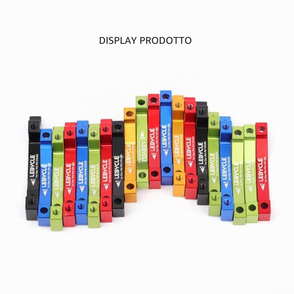 Adattatore per freno a disco per bici da 160 mm a 180/203 mm, migliora la potenza di arresto (nero, 203 mm)