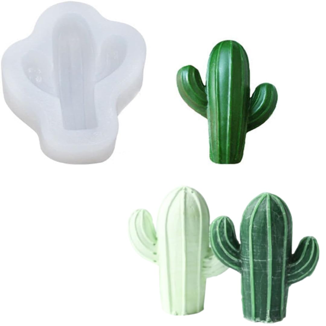 Cactus Flower Plants Candle Mold I 3D Fondant Silicone Scented Wax Mould I Succulent Molds for DIY Handmade Ornament Chocolate, Cake Décor, Soap, Art Craft Making, Home Decoration (PACK OF 1)-image-44