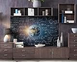FLFK Math Equations, Earth Mural Wallpaper, Peel and Stick, 6.5 ft W x 4 ft H