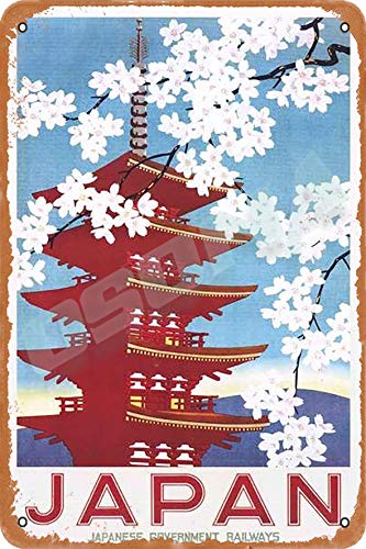 OSONA Japan Japanese Government Railways Retro nostálgico arte tradicional color óxido logotipo de lata publicidad llamativa decoración de la pared regalo