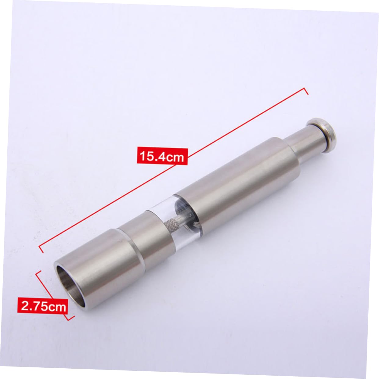 KICHOUSE Pepper Crusher Manual Pepper with Salt Shaker Silver Pepper Mill