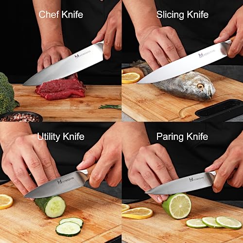 Professional-Kitchen-Knives-Germen-High-Carbon-Stainless-Steel-Chef-Knife-Set-4PCS-Ultra-Sharp-Japanese-Knife-Ergonomic-Olive-Wood-Handle-Elegant-Gift-Box-for-Home-or-Restaurant
