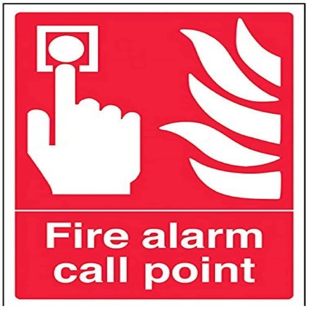 VSafety Fire Alarm Call Point Sign – Ritratto – 150 mm x 200 mm – Vinile autoadesivo