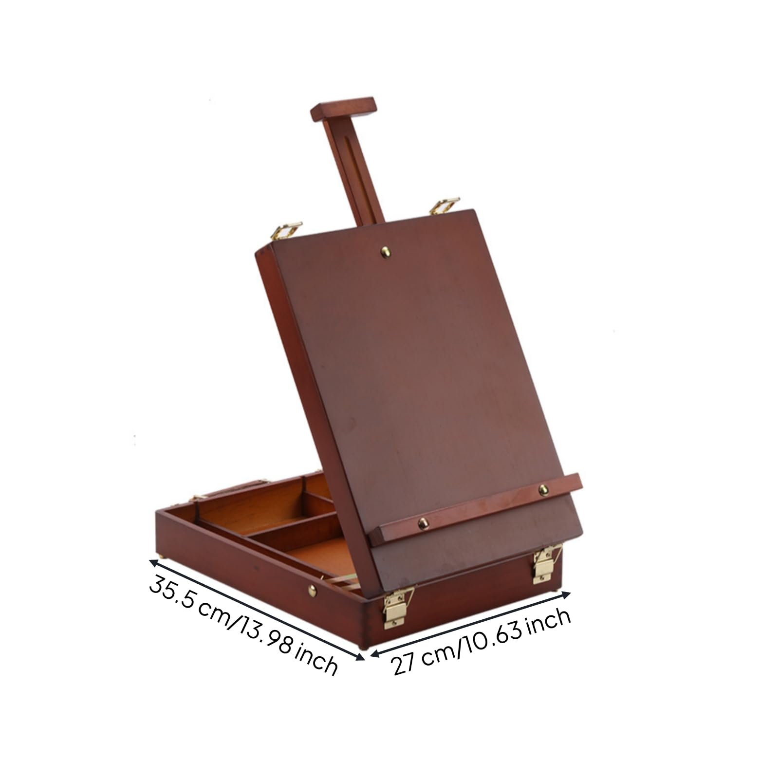 Boîte D'artiste En Bois Portable Boîte à Peinture Rectangulaire Mallette Peinture pour Peintres, Plein Air, style to 1