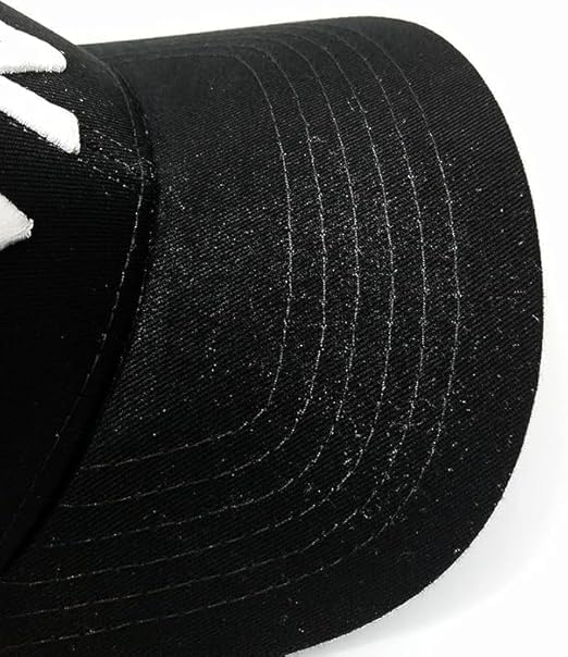 Image of Men Women Fashion Baseball Cap, 100% Cotton Twill, Black, Unisex-Adults