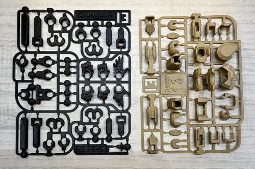 Image of DIY Dummy-13 Action Figure Robot, Articulated Toy, Light Brown - Black