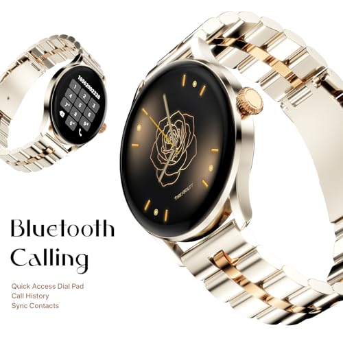 Image of Fire-Boltt Glitz Women Smart Watch with 1.19 inch AMOLED Display, Bluetooth Calling, Rotating Crown, Always On Display, 1000 Nits Brightness, IP68 Waterproof Ivory Pearl