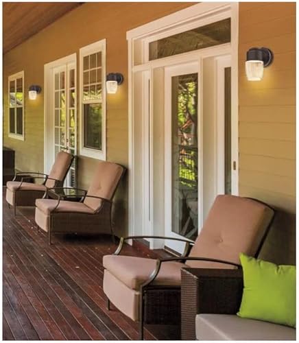 Miniatura 2 de Westinghouse Lighting 6106900 - Lámpara LED de pared para exteriores con sensor de atardecer a amanecer, acabado de bronce aceitado con vidrio